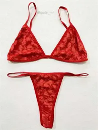 2023 Bikini Bikini Bikini Womens Classic Swimsuit Womens Sexy Lace Letter Camitine Set Red Red