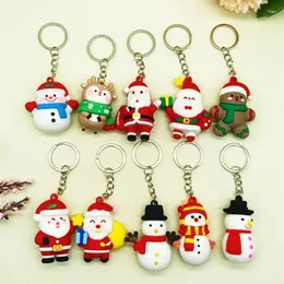 Favore per la festa Keychain di Natale Candy Lollipop Charms Santa Claus Elk Pendant Keyring Year Gifts