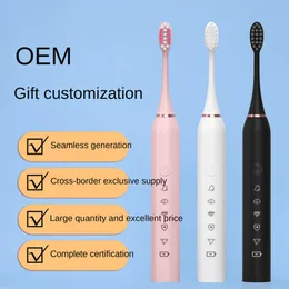 Cross-Border Wholesale New Electric Toothbrush Household Soft Hair Rechargeable Portable Adult Electric Toothbrush Gift Delivery