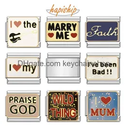 Charms Hapiship New Fashion Faith Marry Me Love Mum Italian Links Pass