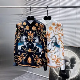 Мужские рубашки T Minglu Allover Printing Mens Plus размер цветочный платье с длинным рукавом Camisa Masculina Slim Man