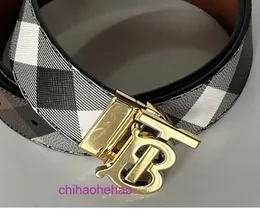 Designer Borbaroy Belt Fildle Buckle Genuine Seath Mens Classic Belt With Grid Pattern 100 agora disponível na China