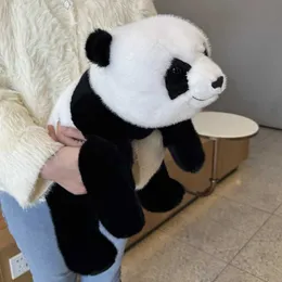 Animali di peluche di peluche di peluche Nuovo zoo peloso Panda bambola peluche kawaii animali morbidi peluche che abbracciano cuscinetto per bambini giocattolo giocattolo regalo d240520