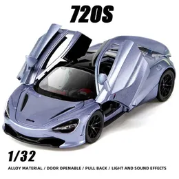 Diecast Model Cars 1 32 MC 720S Supercar Racing Model Car Toy Boy Die Cast Metal Car Integrated Hot Wheel Fast and Angry High-End Series Y240520SO60
