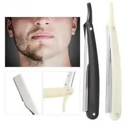 2024 2 Colors Professional Manual Shaver Straight Edge Stainless Steel Sharp Barber Razor Shaving Beard Cutter Shaving Scabbardfor Stainless Steel Barber Razor