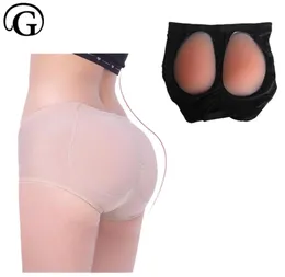 Women Padded Underwear Fake Buttock Butt Lifter Booty Shaper Silicone Enhancers Removable Inserts Control Panties Prayger Firm 2102533162