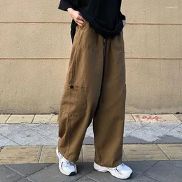 Женские брюки Женские дниковые хаки винтажные грузовые моды с прямой мешкова