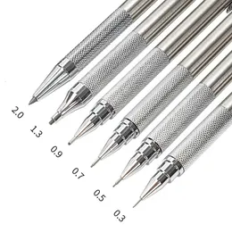 Mechanical Pencil Set 03 05 07 09 13 20mm Full Metal Art Drawing Painting Automatic with Leads Office School Supply 240511