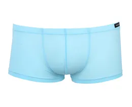 B308 Whole 3pcslot Men039s sexy Unterwäsche Extrathin Ice Side Elastic Boxer Shorts Underpants Höschen Cuecas9763700