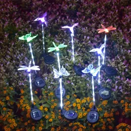 Solarlicht 3 -Style -Schmetterling/Drachen/Vogel gefärbte Landschaftsbeleuchtung wasserdichte IP65 Solar Light Childrens Geschenk 240518