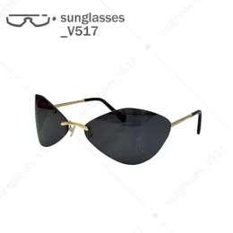 Luxurys Designers Sunglasses women Glasses trendyセクシーなユーロアメリカントレンドレディースサングラスライトと快適なリムレスシェードUV400ゴーグルOcchiali da sole