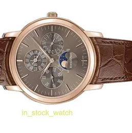 Aiibipp assistir designer de luxo, mas usou o calendário perpétuo 18K Rose Gold Automatic Mechanical Menical Watch em