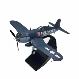 Aircraft Modle 172 Ratio World War II USA F4U1 F4U Pirate Dragon Fighter Metal Militära flygplan Die Casting Model Toy Childrens Col