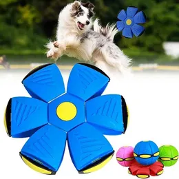 LED Toys Dog Toy Magic Fun Piet PEAT UFO UFO Outdoor Dog Training Toy Pelota Perro Dog Accessori Futurism Saucer Ball S2452011