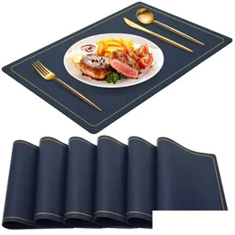 Tamponi tappeti da pranzo in pelle Pochemat tavolo da pranzo impermeabile per placetela per calore per la consegna del ristorante da cucina consegna a goccia h dhrsu