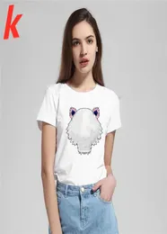 MS MS Designer camiseta Luxury urso padrão camisetas de moda imprimindo mangas curtas 2020 Summer Women Tshirt 6 cores WH4410174