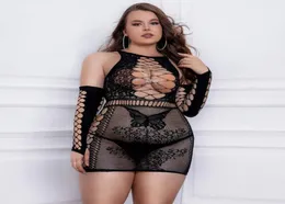 Женщины 039S Sleepwear Sexy Plus Size Women Elasticity Lingerie Bodyyuit Butterfly Print сетка нижнее белье женская Ve Sece Fishnet8659835