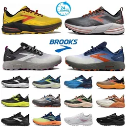 Designer Mens Womens Brooks Running Scarpe Women Ghost 15 Cascadia 16 17 Sneaker casual triplo nero Blue Blue Orange Sports Ourdoor Walk Trainer