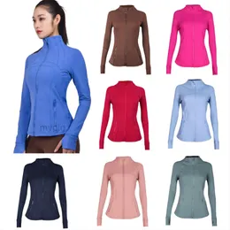 Definieren Sie Yoga Outdoor Sports Jacke Solid Color Reißverschluss Fitness Jacke Sport Schnell trocknen Sportswear Top Sports Shirt Sportswear