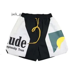 T-shirt Art Shirt Swim Trunks Thirt Thirt Tshirt Rhude Men Designer Tshirts for Mens 24ss Rhude Shorts Męs