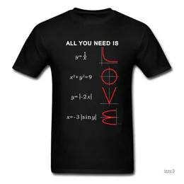 GRAPEL DE Equação de Álgebra Geométrica Tshirts A LL Você precisa é Love Math Science Problem Black Teeshirt Plus Tir Sampion 210714 3J2a