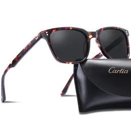 Carfia Chic Retro Polarized Sunglasses for Women Men 5354 Sun glasses with Case 100% UV400 Protection eyewear Square 51mm 4 colors 244W