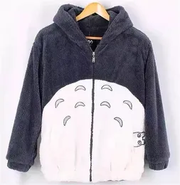 New Harajuku Totoro Kawaii هوديي قميص جارتي معطف Cosplay Fleece Overcoat مع الأذنين Harajuku جاكيتات لطيفة عيد الميلاد MX2364864