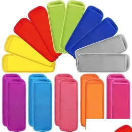 Glassverktyg UPS 1000pc 12 färger Popsicle Holder Holder Pop Tool Neoprene Sleeve Sleeves Insation Barn Zer Kids Summer Drop D DHIM9