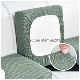 Pokrywa krzesła elastyczna sofa sliper salon zagęszcza spandex na kanapie do fotela segmentowego zmywalny stały kolor kropli DHR80