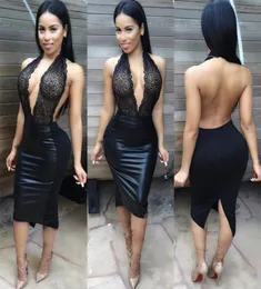New arrive Women039s backless Patent leather cloth Lace Sexy Party Dresses Sexy Clubwear Dresses Women039s Bodycon dress Hig9181927