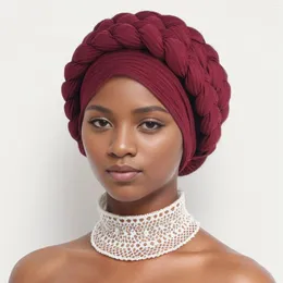 Ubranie etniczne Pleciony afrykańska głowa owijaj muzułmańską chustkę na głowę maska ​​lady czapka czapka turbante mejr miękka elastyczna czapka turban halo dla kobiet