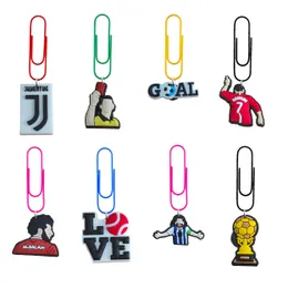 Party Decoration Football 56 Cartoon Paper Clips Cute Bookmarks Novelty Book Marker For Kids Colorf Paperclips Nurse Gift Bookmark Off Ote6N