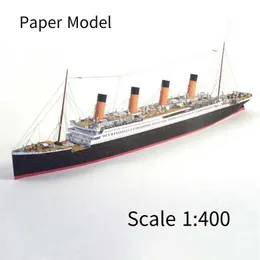 Zestaw modeli Electric/RC Łodzie 1 400 DIY Rękopis Titanic Ship Toy 3D Paper Model Zestaw Niekompletny produkt odpowiedni dla doświadczonych graczy 1 sztuk S2452196