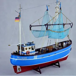 Modello Set Aircraft Modle 1/48 Mobile Boat Pellworm Bach Kit in legno Kit di decorazione per la barca a vela Dishembly Kit Modello Toy Boy Gift Series S2452196