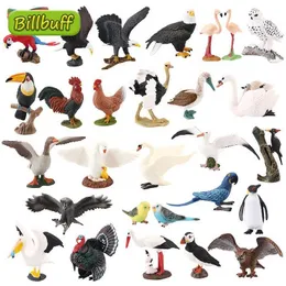 Symulacja gier nowatorskich dzika moduł zoo zwierzęcy papuga papuga w zleceniu modelka akcja seagull orła figurki indyka łabędź figurki zabawki dla dzieci prezent Y240521