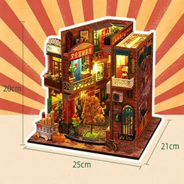DIY Big Doll House mit Möbeln Holz Miniaturhaus winzig