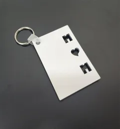 Sublimation Keychain Love Mom Daddy Key Chain Creative Dispositivo fai -da -te Favore Blank MDF Custom Keyrings 1269 V25183889