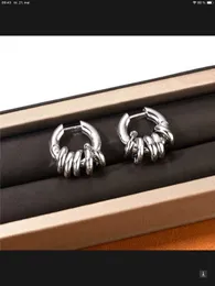 Kolczyki męskie projektant mody metalowy odłączane duże i małe kolczyki pierścieniowe dla kobiet o modnej modnej osobowości U4XP
