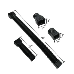 Rain Gutter Downspout Extensions Flexible Down Spout Drain Extender with 3x4in and 2x3in Connectors Screws for Included