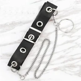 Belts Street Long Ring Chain Belt Belt Rock Punk Punkrs Pant Hipster Jean Keychain Clip Keyring hiphop Nappel Waist