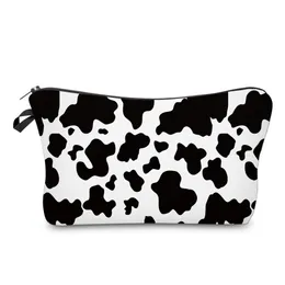 NOVO PRODUTO PRESSINANTE PRODUTO 3D Digital Vaca Padrão de vaca Cosmética Bolsa portátil de armazenamento de armazenamento portátil Bolsa de higieness