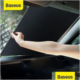 Auto Sonnenschild Basis Schatten er matisch einziehbarer Blindschutz für vordere Fenster Windschutzscheibe Sonnenlager Mobilschaften Motorräder in dhj4y