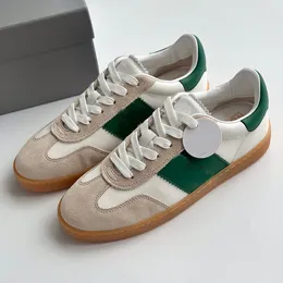 Designer skor sneakers tränare vit grön stil mjuk sulade casual skor