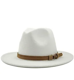 Vintage fedora chapéu de homem imitação de lã elegante lady brim jazz panamá sombrero cap m039640307