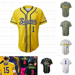 Savannah Bananas Baseball Trikots Custom alle Namensnummer Herren Womens Mix Order Jugend S-XXXL