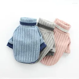 Aparel para cães Caso de animais de estimação Turtleneck de algodão macio para outono e inverno Camisa de fundo quente pequeno cachorros médios xs-xl