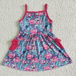 Neues Design Flamingo Print Girls Kleidung Set Kinderkleid Overall Schwestern und Brüder Kleidung