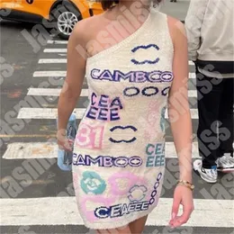 Bayan ince elbiseler tasarımcı kadın giyim tek omuzlu örgü vücut kılıfı sokak partisi giymek seksi jersey elbise lüks vücut süzme örgü elbise