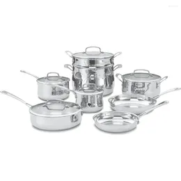 Cookware Sets Contour Stainless 13-Piece Set Silver