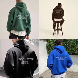 Mężczyzn Bluzy Bluza projektant Letter Mens Nisza marka Wild High Street Casual American Loose Para Graphic Hooded Sweter Coat Ubrania